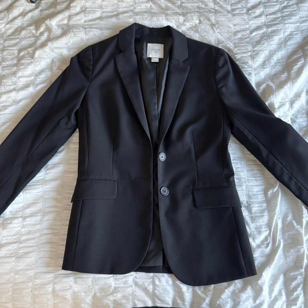 Black J Crew Suiting Blazer